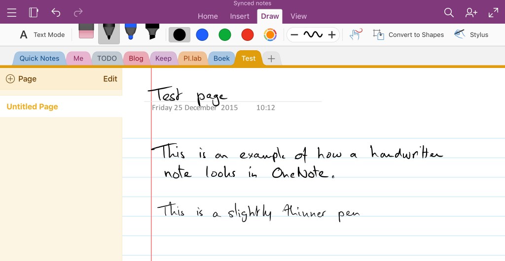 ipad onenote apple pencil